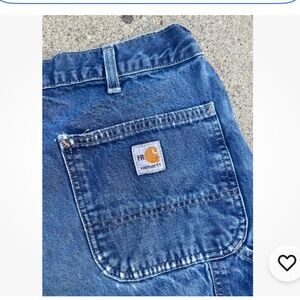 Vtg Carhartt jeans 36x32 distressed 90s y2k made in Mexico blue carpenter pants